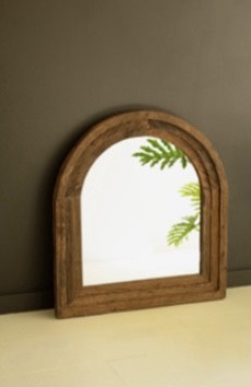 ARCHED TOP RECYCLED FRAMED WALL MIRROR