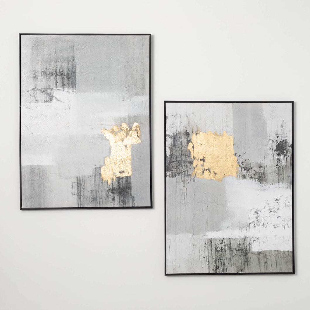 CONTEMPORARY GRAY WALL ART
