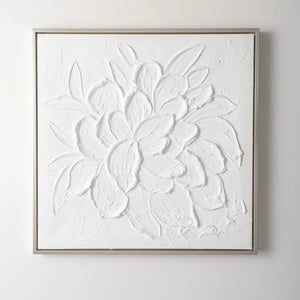 EMBOSSED FLOWER WALL ART