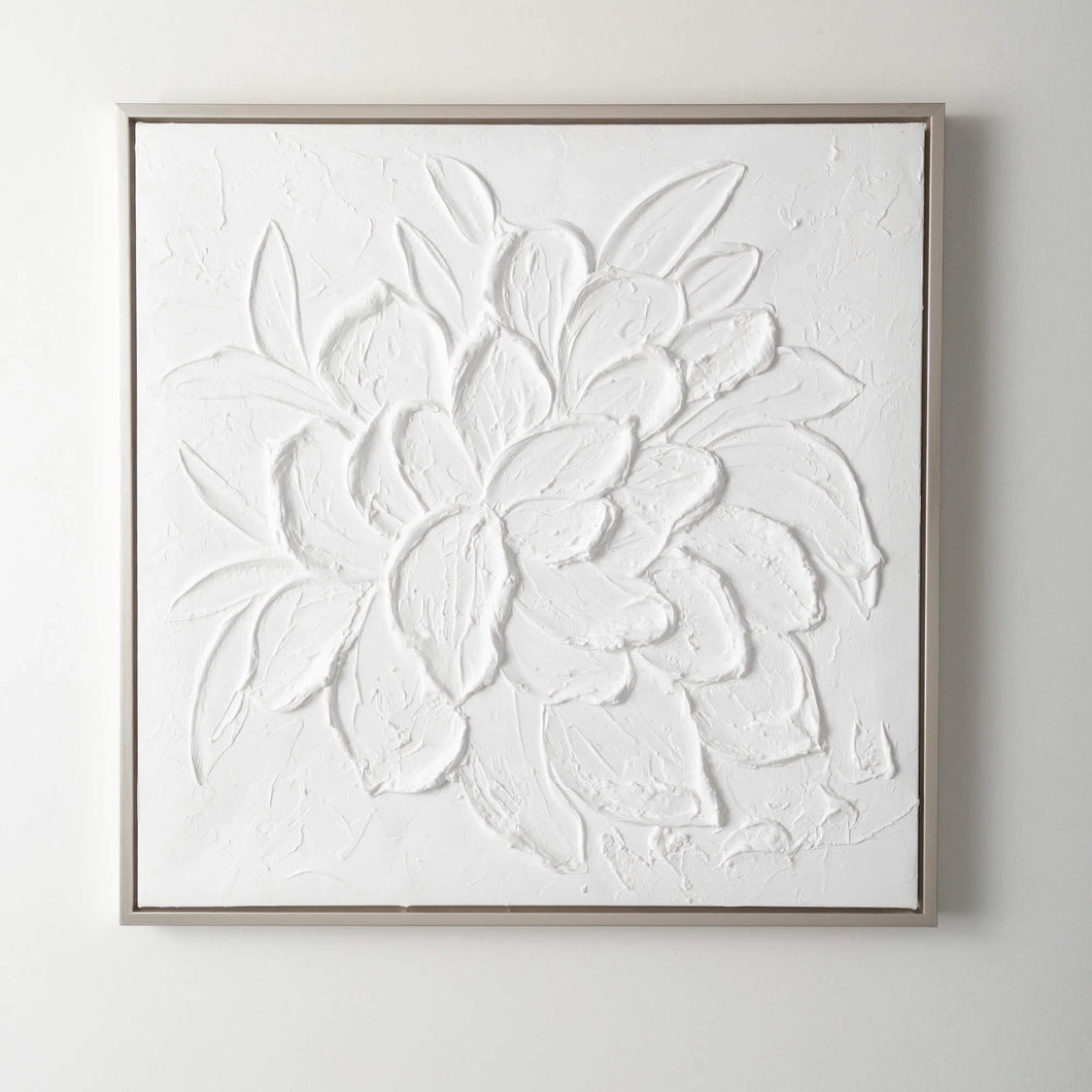 EMBOSSED FLOWER WALL ART