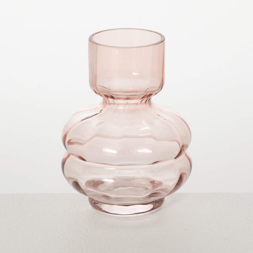GLASS NARROW NECK VASE