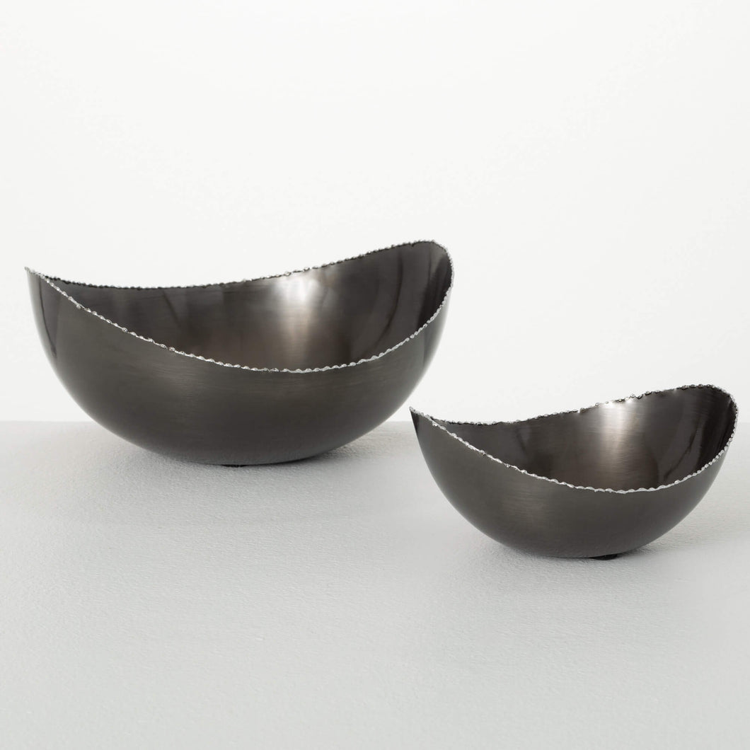 Glazed Silver Edge Bowl Set/2