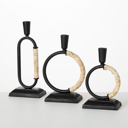 Modern Looped Taper Holder Set/3