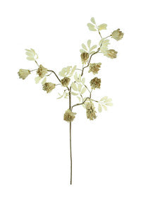 White & Light Green Floral Spray