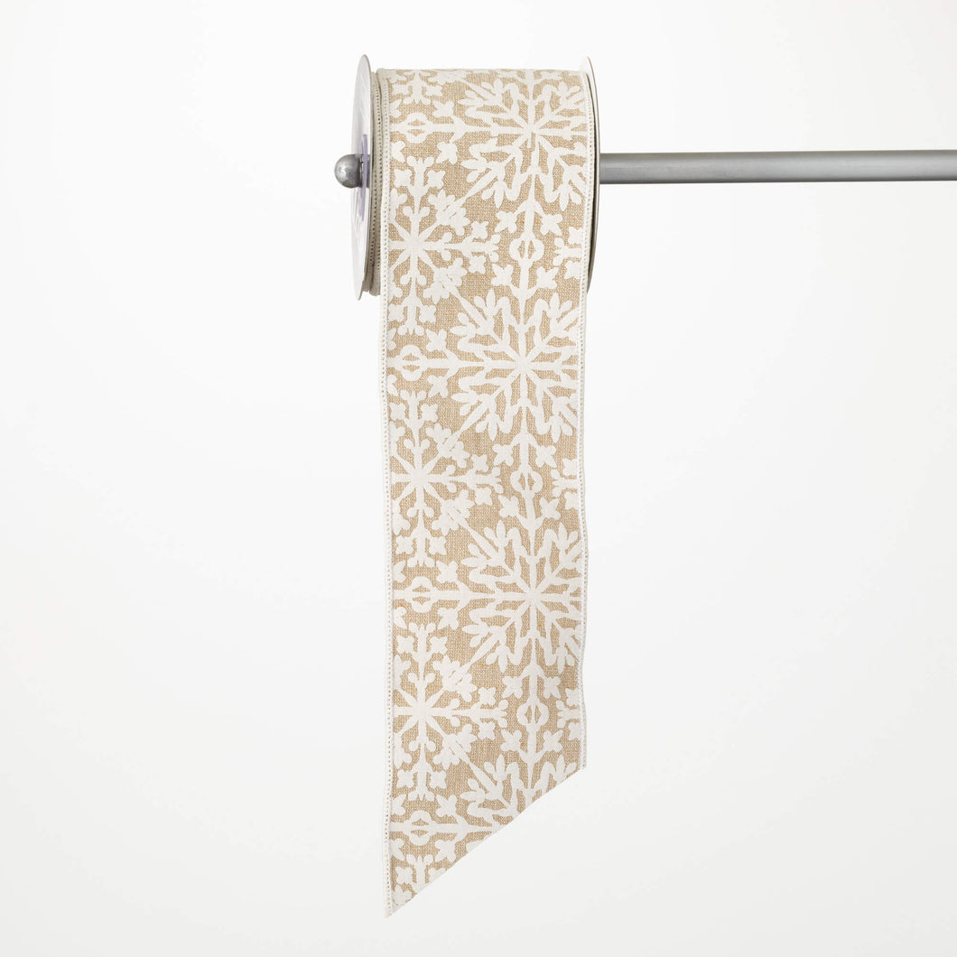 Embroidered Snowflake Ribbon