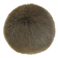 Brown Faux Fox Hair Sphere Pillow