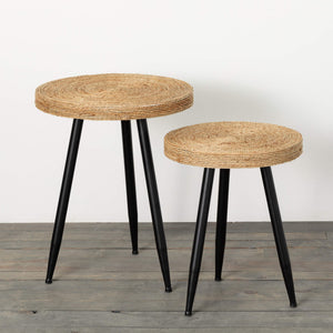 Wood & Seagrass Table Set/2