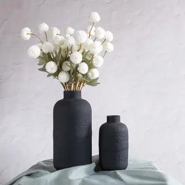 Black Textured Vase