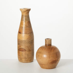 Modern Wood Vase Set/2