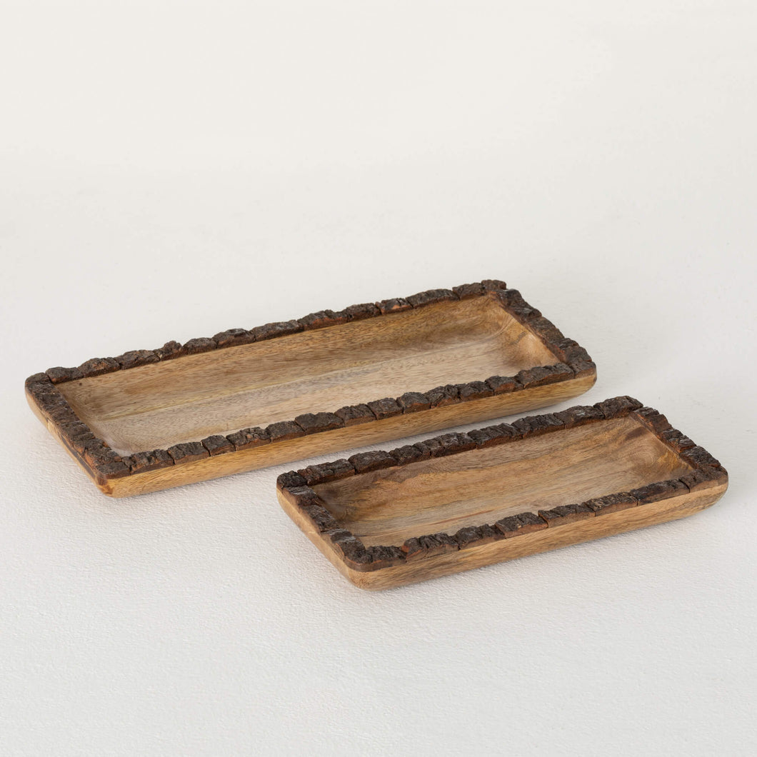 Natural Edge Rustic Tray Set