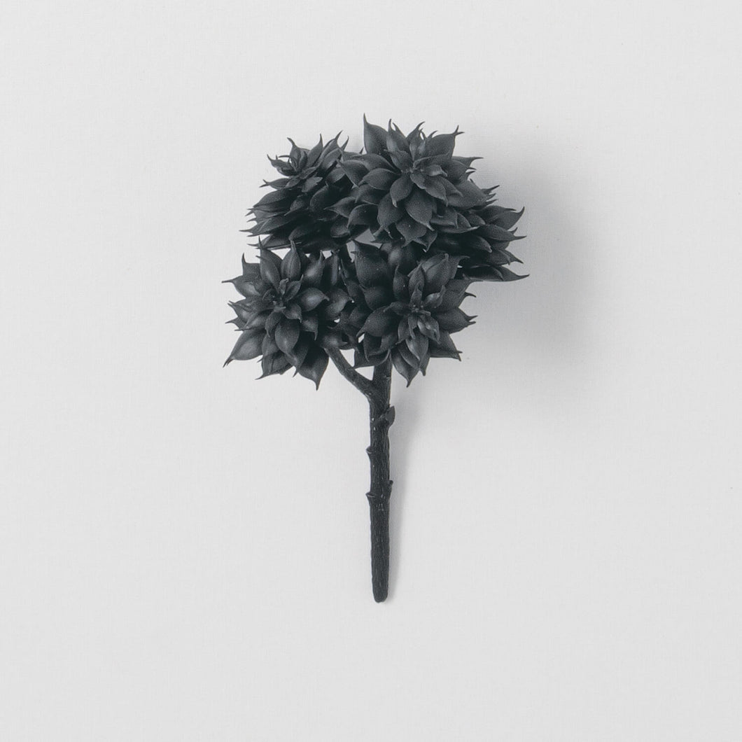 Black Floral Succulent Pick