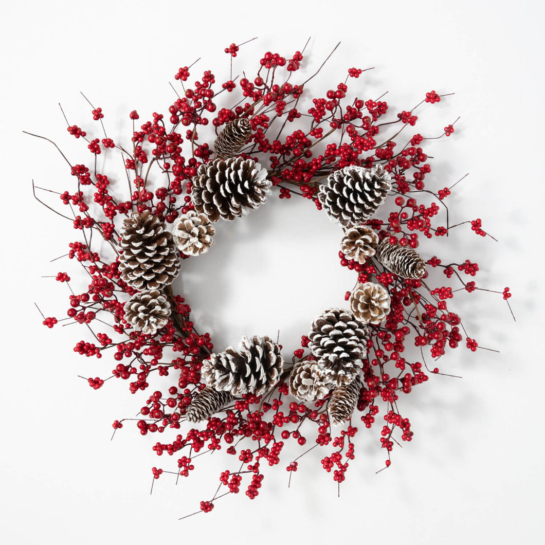 Pinecone Berry Wreath