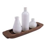 Load image into Gallery viewer, Vase Set with Wood Tray