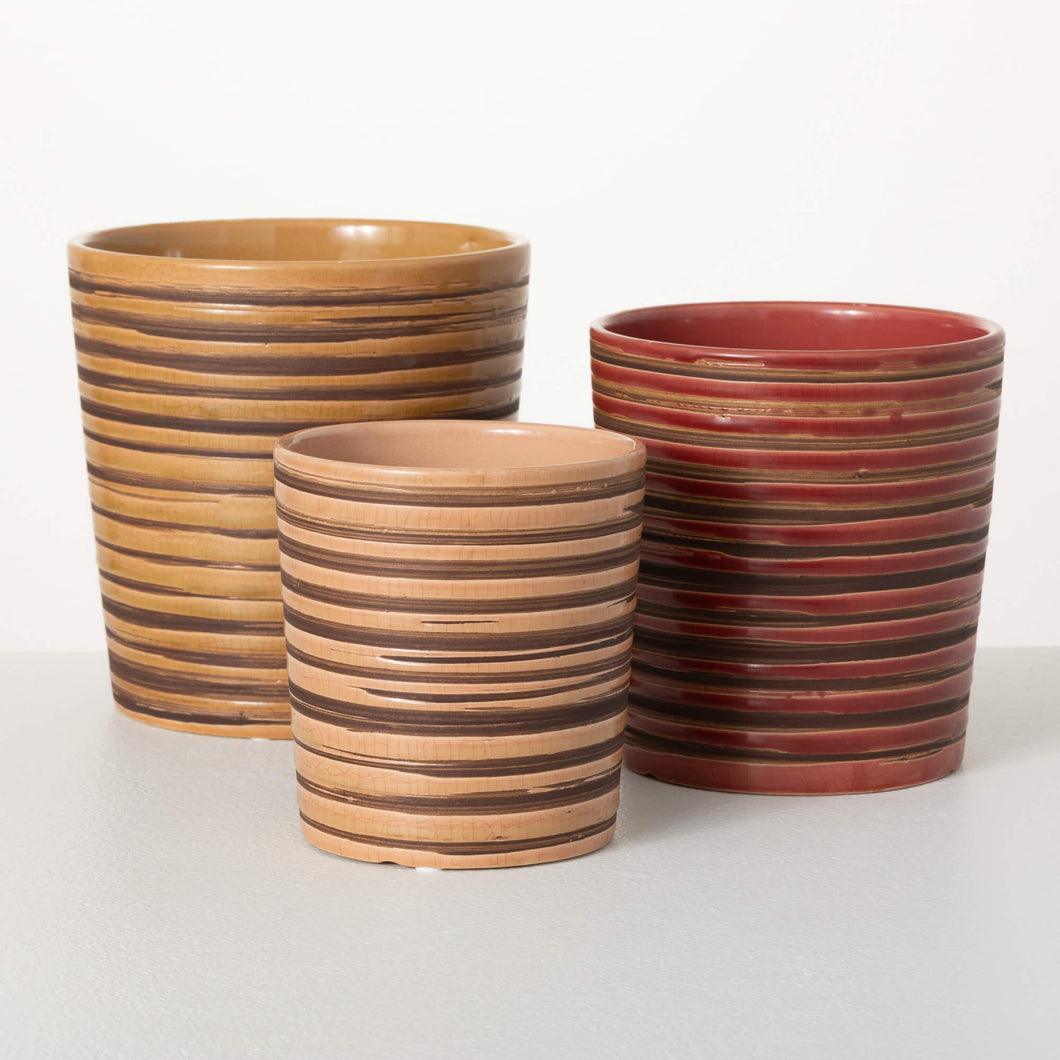 Glazed Dessert Toned Planters