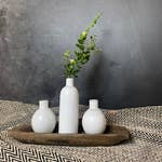 Vase Set with Wood Tray