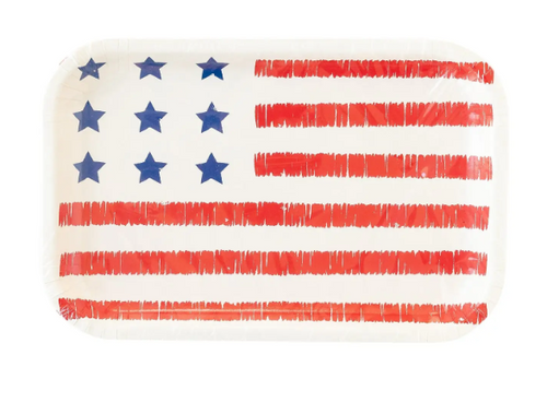 American Flag Paper Plate