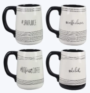 Black & White Hashtag Coffee Mug