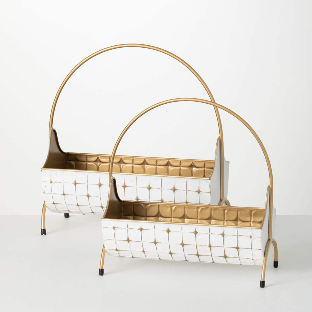 Gold Starburst Etched Trug