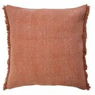 Adobe Stonewash Fringe Throw Pillow