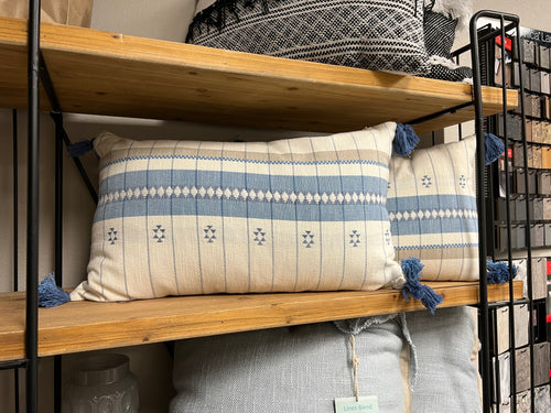 Blue Patterned Pillow
