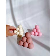 Rose Brown Pyramid Bubble Candle