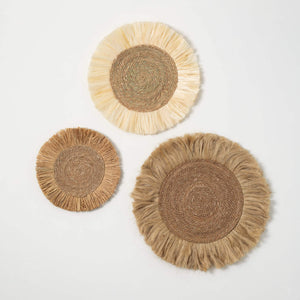 Rattan Fiber Wall Medallions