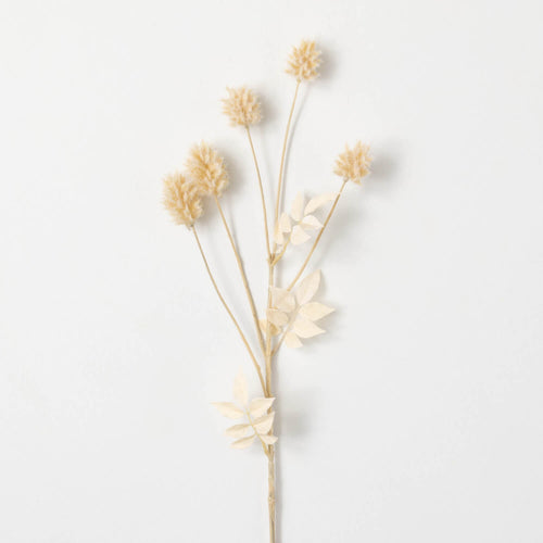 Faux Dried Cream Thistle Spray