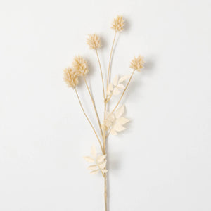 Faux Dried Cream Thistle Spray
