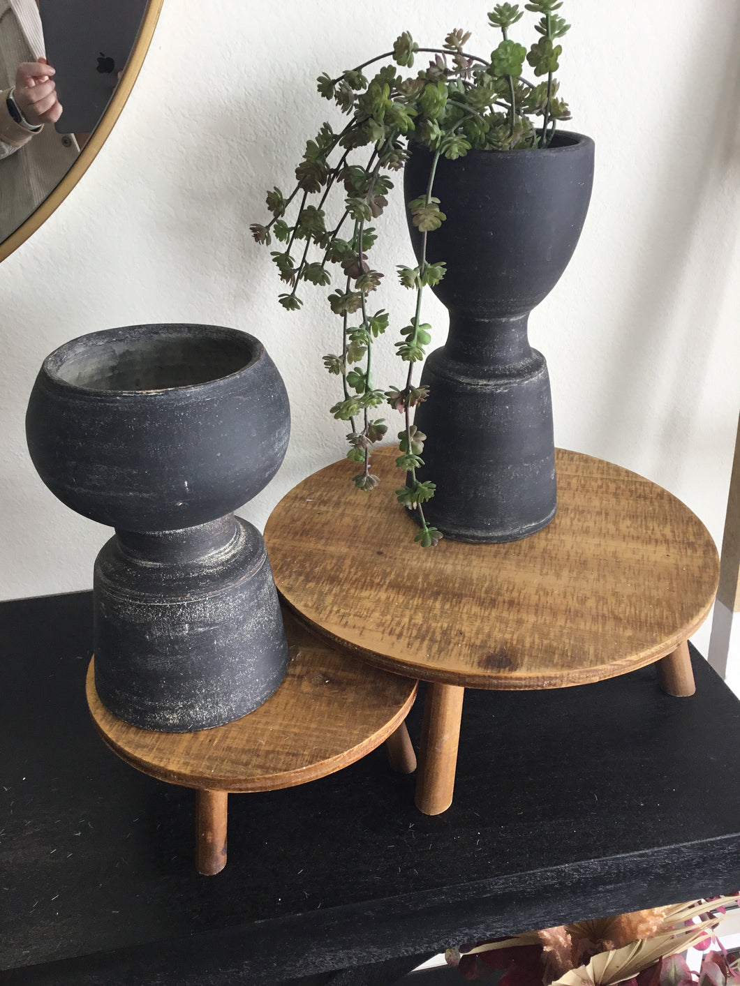 Black Clay Vase