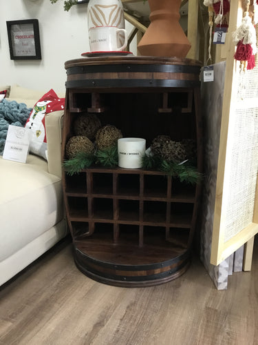 Wine Rack Barrel Bar