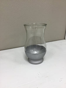 Glass Vase w/ gray bottom