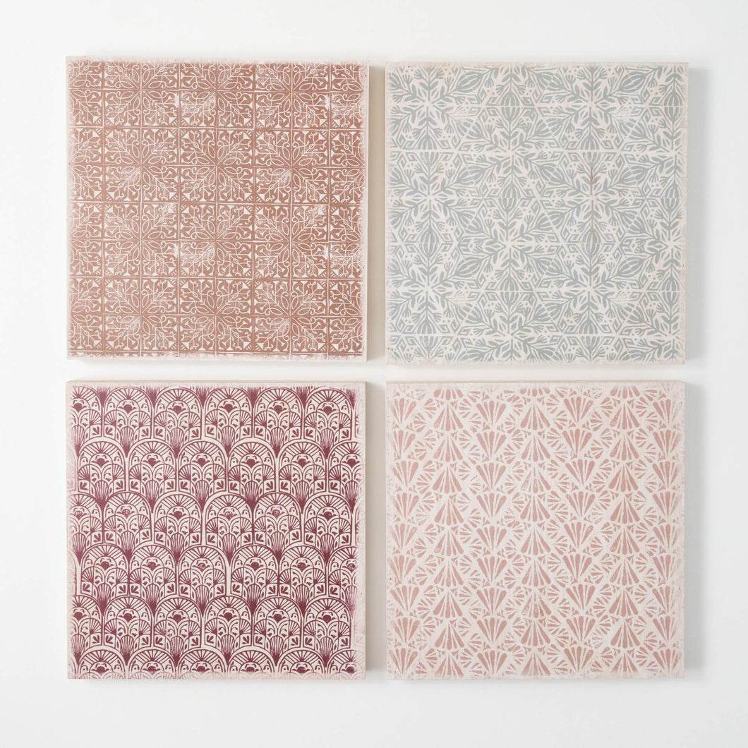 Wallpaper Print Wood Panel Set