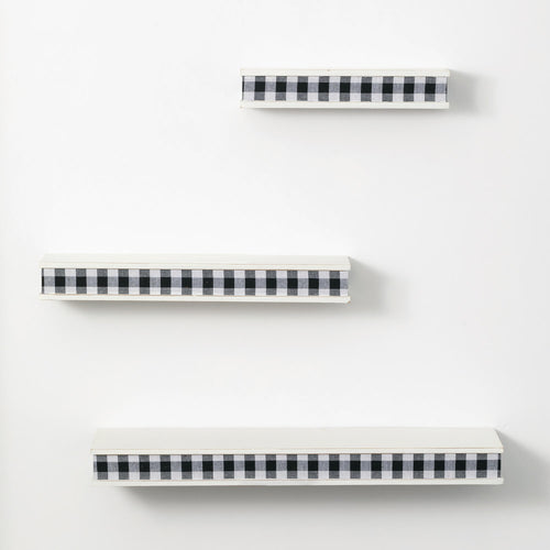 Checkered Floating Shelves