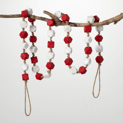 Bead Garland Red/White
