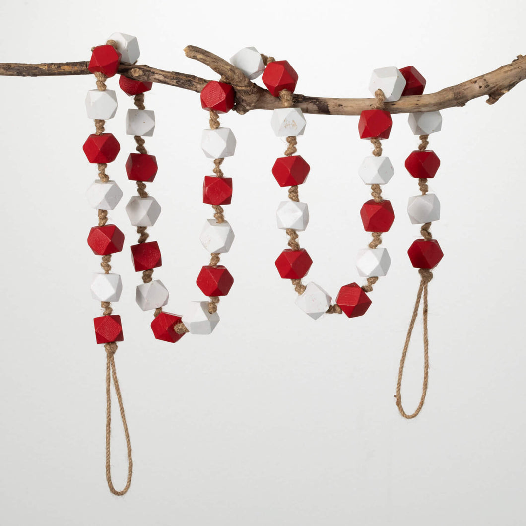 Bead Garland Red/White