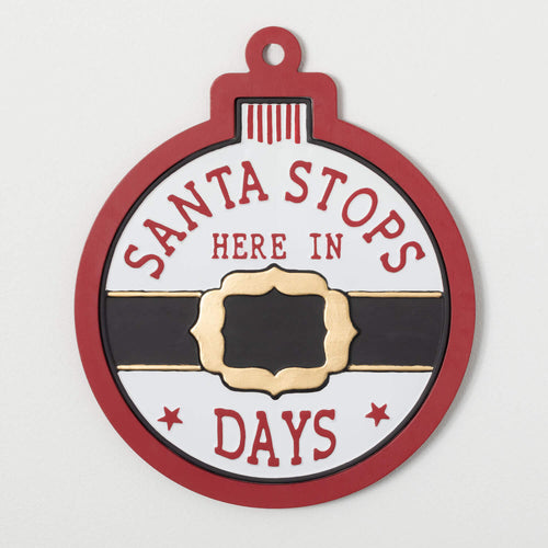 Santa Countdown Wood Wall Art