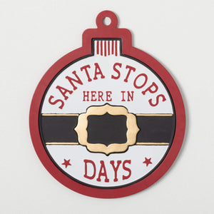 Santa Countdown Wood Wall Art